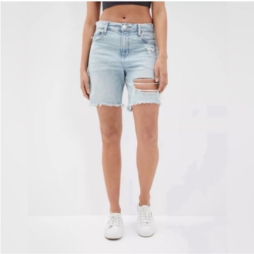 AE AMERICAN EAGLE Skater Shorts women’s size 0 Denim 90s distressed grunge